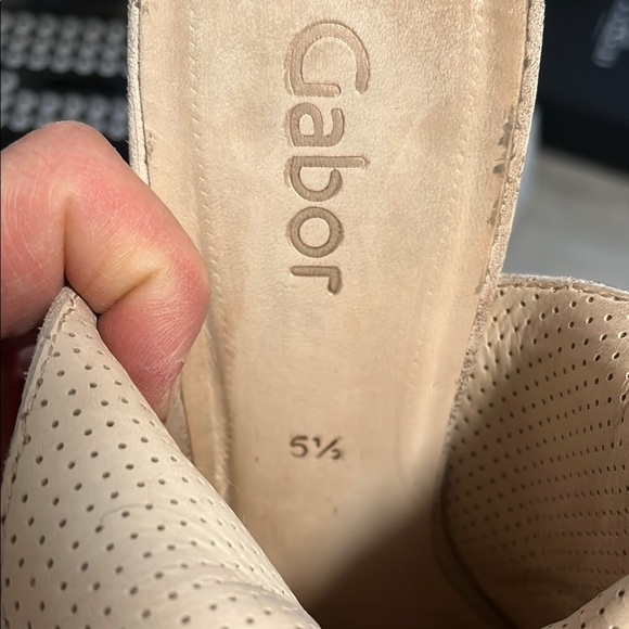 Gabor Women's Pink Leather Peep-Toe Block Heel Sandals, Sz 38.5 - Picture 13 of 13